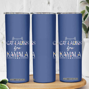 Childless Cat Ladies For Kamala Harris 2024 Skinny Tumbler Madam President Mama Gifts for Pet Lovers TB10 Print Your Wear