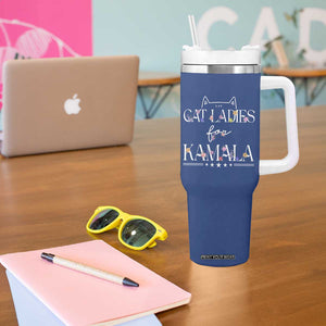 Childless Cat Ladies For Kamala Harris 2024 Tumbler With Handle Madam President Mama Gifts for Pet Lovers TB10 Print Your Wear