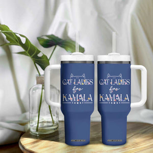 Childless Cat Ladies For Kamala Harris 2024 Tumbler With Handle Madam President Mama Gifts for Pet Lovers TB10 Print Your Wear