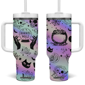 Witches for Kamala Tumbler With Handle Feminist Gift Witchy Decor Witch Coffee Cup Fortune Teller TB10 One Size: 40 oz Gradient Print Your Wear