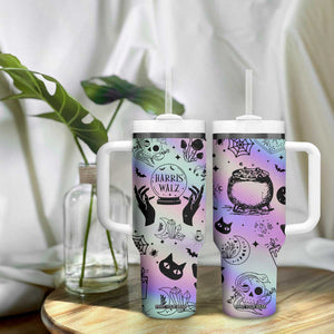 Witches for Kamala Tumbler With Handle Feminist Gift Witchy Decor Witch Coffee Cup Fortune Teller TB10 Print Your Wear