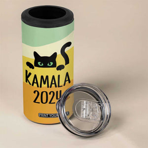 Kamala Harris Black Cat 4 in 1 Can Cooler Tumbler Madame President TB10 Print Your Wear