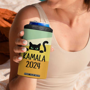 Kamala Harris Black Cat 4 in 1 Can Cooler Tumbler Madame President TB10 Print Your Wear