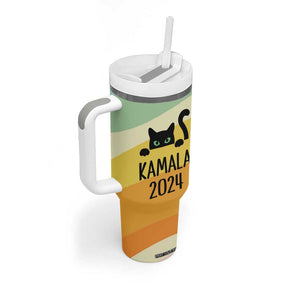 Kamala Harris Black Cat Tumbler With Handle Madame President TB10 Print Your Wear