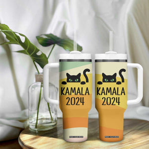 Kamala Harris Black Cat Tumbler With Handle Madame President TB10 Print Your Wear