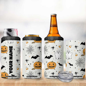 Personalized Cute Boo-Jee 4 in 1 Can Cooler Tumbler Custom Name Halloween Ghost Boujee Pumpkin Fall Cup Spooky Season Gift TB10 Print Your Wear