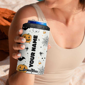 Personalized Cute Boo-Jee 4 in 1 Can Cooler Tumbler Custom Name Halloween Ghost Boujee Pumpkin Fall Cup Spooky Season Gift TB10 Print Your Wear