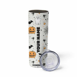 Personalized Cute Boo-Jee Skinny Tumbler Custom Name Halloween Ghost Boujee Pumpkin Fall Cup Spooky Season Gift TB10 Print Your Wear