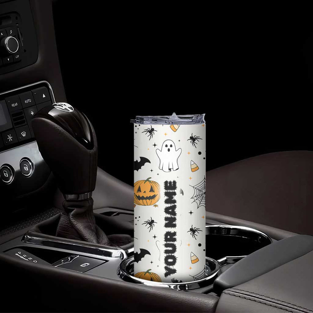 Personalized Cute Boo-Jee Skinny Tumbler Custom Name Halloween Ghost Boujee Pumpkin Fall Cup Spooky Season Gift TB10 Print Your Wear