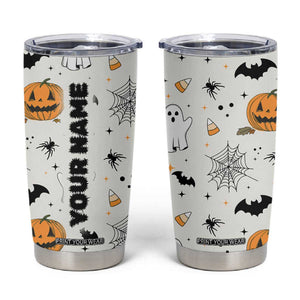 Personalized Cute Boo-Jee Tumbler Cup Custom Name Halloween Ghost Boujee Pumpkin Fall Cup Spooky Season Gift TB10 Cream Print Your Wear