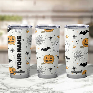 Personalized Cute Boo-Jee Tumbler Cup Custom Name Halloween Ghost Boujee Pumpkin Fall Cup Spooky Season Gift TB10 Print Your Wear