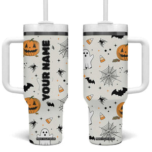 Personalized Cute Boo-Jee Tumbler With Handle Custom Name Halloween Ghost Boujee Pumpkin Fall Cup Spooky Season Gift TB10 One Size: 40 oz Cream Print Your Wear