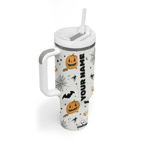 Personalized Cute Boo-Jee Tumbler With Handle Custom Name Halloween Ghost Boujee Pumpkin Fall Cup Spooky Season Gift TB10 Print Your Wear