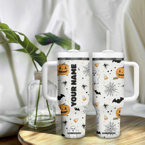 Personalized Cute Boo-Jee Tumbler With Handle Custom Name Halloween Ghost Boujee Pumpkin Fall Cup Spooky Season Gift TB10 Print Your Wear