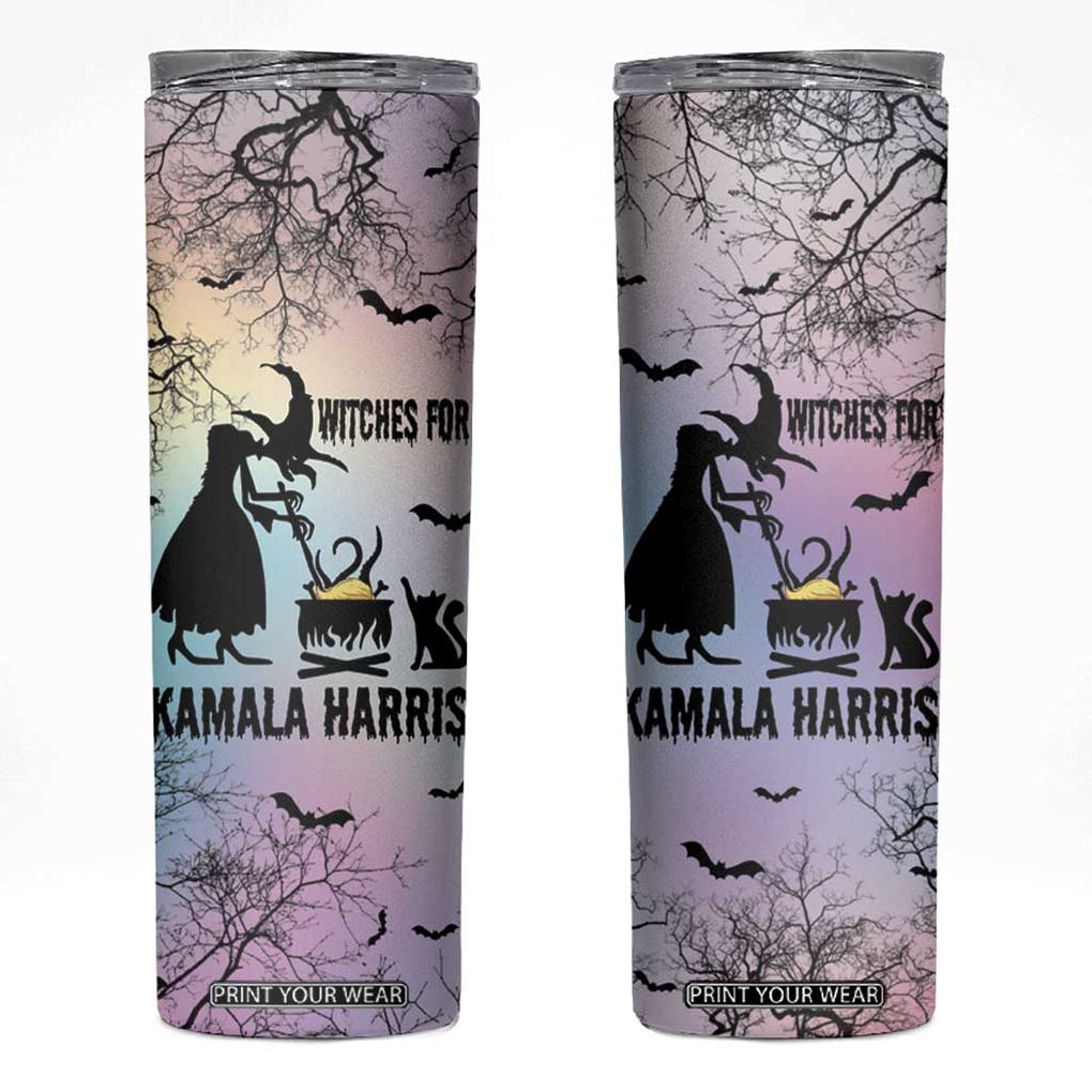 Witches for Kamala Harris 2024 Skinny Tumbler Halloween Witch US President Election Feminist Gothic TB10 Gradient Print Your Wear