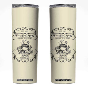 Witches Brew Coffee Co Iced Coffee Cup Skinny Tumbler Funny Witchy Vibes Spooky Decorations TB10 Cream Print Your Wear