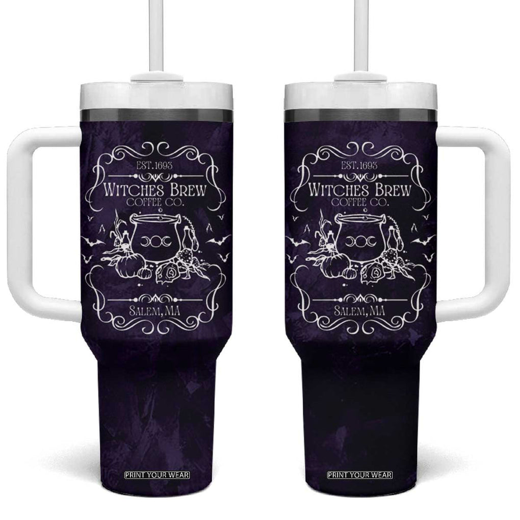 Witches Brew Coffee Co Iced Coffee Tumbler With Handle Frosted Potion Fall Halloween Gifts TB10 One Size: 40 oz Purple Print Your Wear