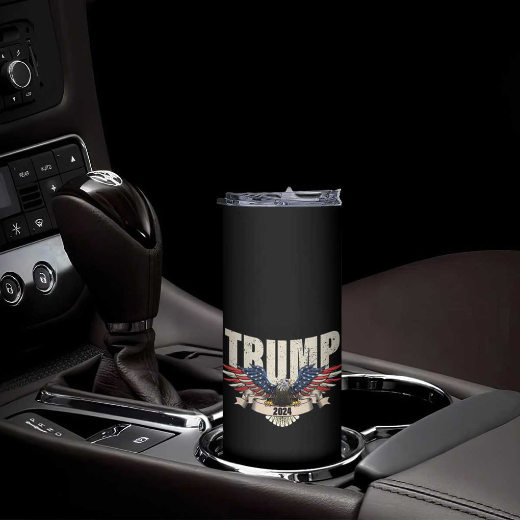 Trump 2024 Skinny Tumbler 45 47 American Election Republican Conservative US Flag Eagle TB10 Print Your Wear