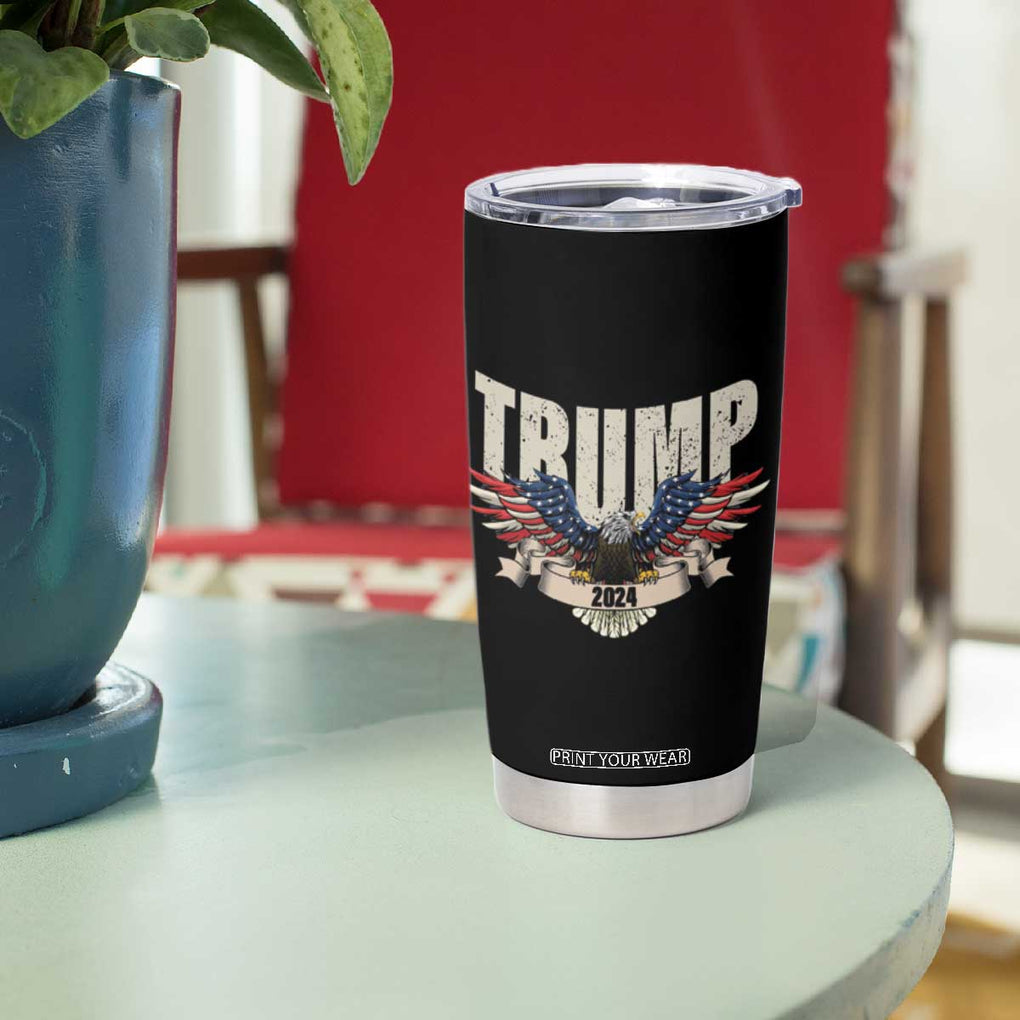 Trump 2024 Tumbler Cup 45 47 American Election Republican Conservative US Flag Eagle TB10 Print Your Wear