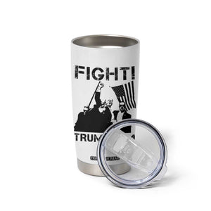 Trump Raised Fist Tumbler Cup Fight Trump 2024 American Flag TB10 Print Your Wear