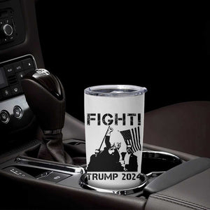 Trump Raised Fist Tumbler Cup Fight Trump 2024 American Flag TB10 Print Your Wear