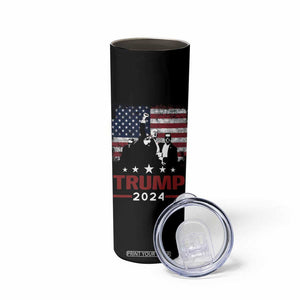 Trump 2024 Skinny Tumbler At Election Rally American Retro Flag TB10 Print Your Wear