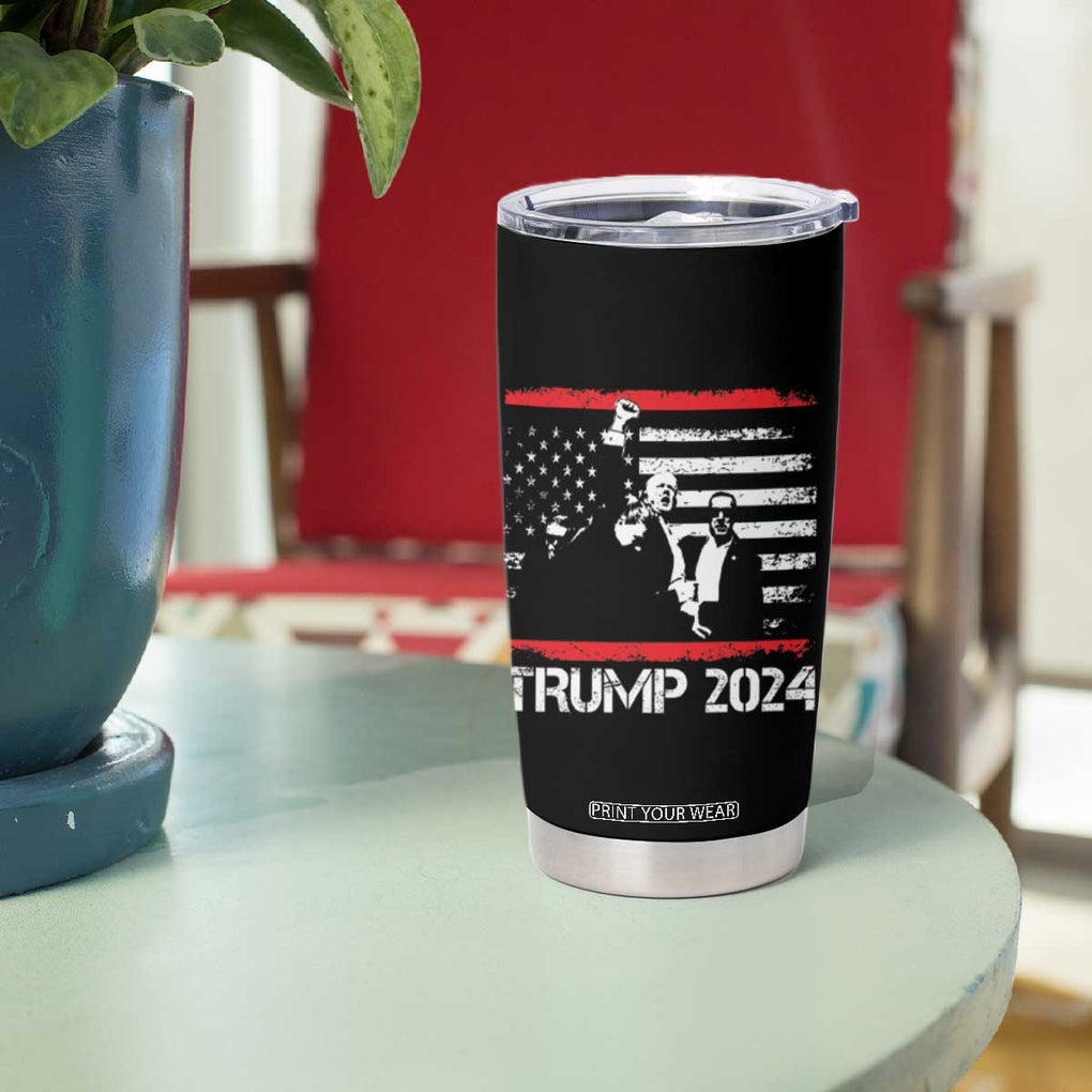 Trump 2024 Tumbler Cup At Election Rally American Flag TB10 Print Your Wear