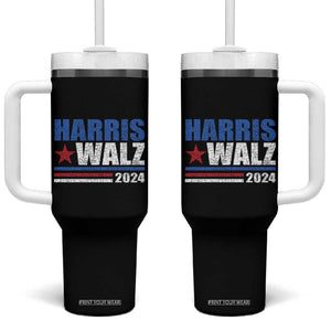 Kamala Harris Tim Walz 2024 Election Tumbler With Handle We're Not Going Back Vote Blue Madam President TB10 One Size: 40 oz Black Print Your Wear