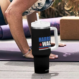 Kamala Harris Tim Walz 2024 Election Tumbler With Handle We're Not Going Back Vote Blue Madam President TB10 Print Your Wear