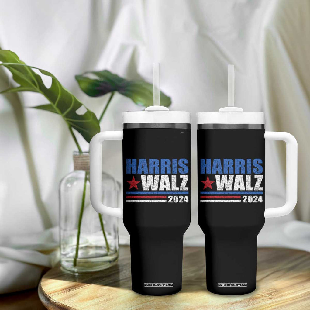 Kamala Harris Tim Walz 2024 Election Tumbler With Handle We're Not Going Back Vote Blue Madam President TB10 Print Your Wear