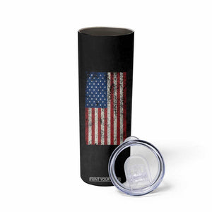 This Veteran Supports Trump 2024 Election Skinny Tumbler American Flag Eagle Grandpa Dad Gifts TB10 Print Your Wear