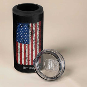 This Veteran Supports Harris 2024 Election 4 in 1 Can Cooler Tumbler American Flag Eagle Grandpa Dad Gifts TB10 Print Your Wear