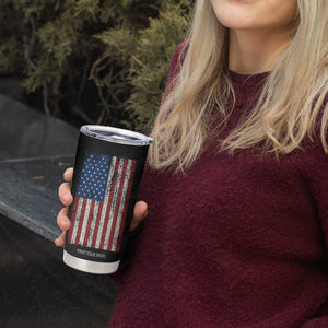 This Veteran Supports Harris 2024 Election Tumbler Cup American Flag Eagle Grandpa Dad Gifts TB10 Print Your Wear