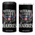 Veterans For Harris Walz 2024 Election 4 in 1 Can Cooler Tumbler American Flag Eagle Grandpa Dad Gifts TB10 One Size: 16 oz Black Print Your Wear