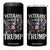 Veterans For Trump 2024 Election 4 in 1 Can Cooler Tumbler American Flag Eagle Grandpa Dad Gifts TB10 One Size: 16 oz Black Print Your Wear