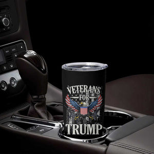 Veterans For Trump 2024 Election Tumbler Cup American Flag Eagle Grandpa Dad Gifts TB10 Print Your Wear