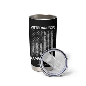 Veterans For Harris Walz 2024 Election Tumbler Cup American Flag Eagle Uncle Grandpa Dad Gifts TB10 Print Your Wear