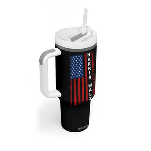 Harris Walz 2024 Election Tumbler With Handle Mind Your Own Damn Business American Flag TB10 Print Your Wear