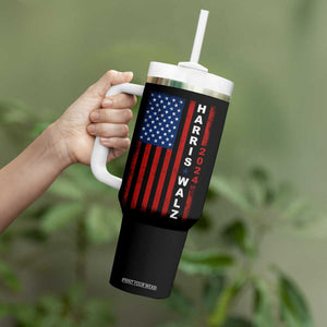 Harris Walz 2024 Election Tumbler With Handle Mind Your Own Damn Business American Flag TB10 Print Your Wear