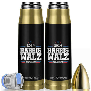 Kamala Harris Tim Walz 2024 for President VP Bullet Tumbler TB10 Black Print Your Wear