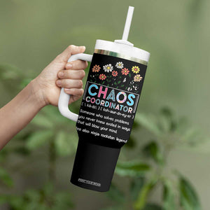 Chaos Coordinator Tumbler With Handle Thank You Gift Christmas Gifts for Colleague Coworker Travel Mug TB10 Print Your Wear