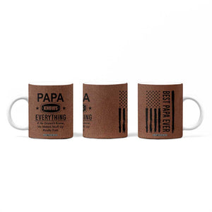 Gifts For Dad Coffee Mug Papa Knows Everything Fathers Day TB10 Print Your Wear