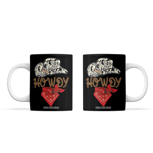 Howdy Cowboy Coffee Mug Retro Western Country Rodeo TB10 Black Print Your Wear