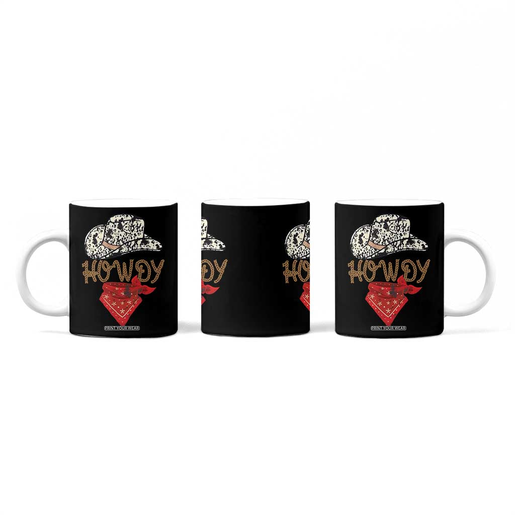 Howdy Cowboy Coffee Mug Retro Western Country Rodeo TB10 Print Your Wear