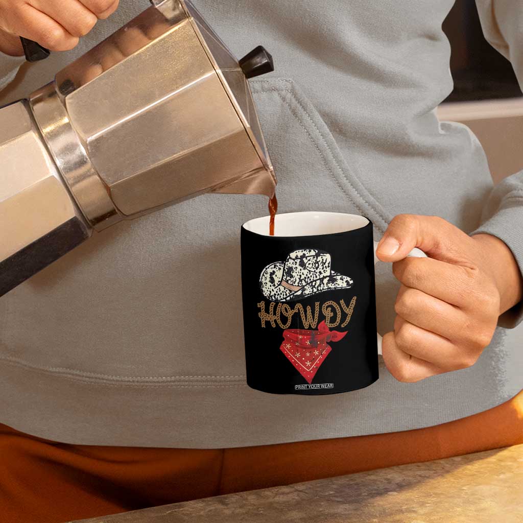 Howdy Cowboy Coffee Mug Retro Western Country Rodeo TB10 Print Your Wear