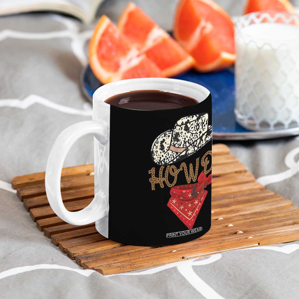 Howdy Cowboy Coffee Mug Retro Western Country Rodeo TB10 Print Your Wear