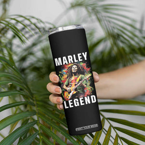 Legend Bob Skinny Tumbler Reggae Music Rastafari Rasta Gift TB10 Print Your Wear