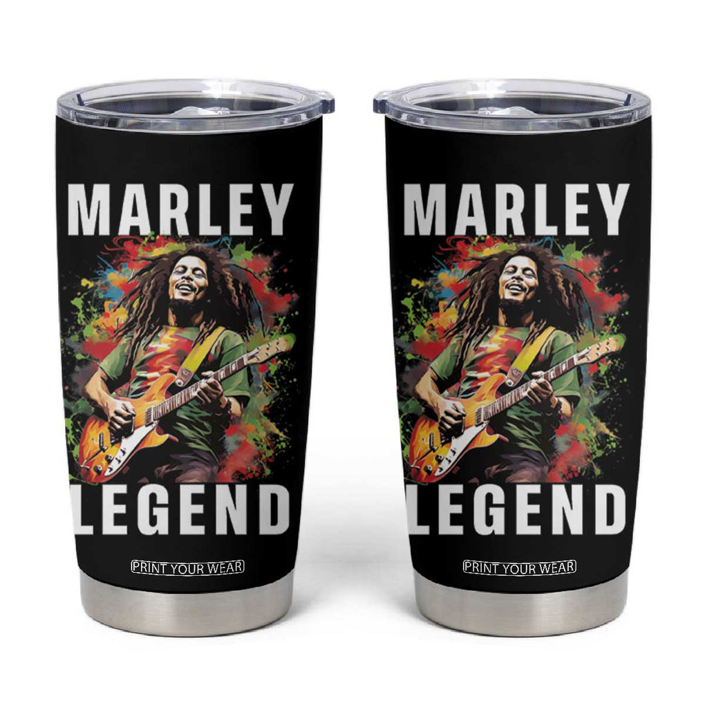 Legend Bob Tumbler Cup Reggae Music Rastafari Rasta Gift TB10 Black Print Your Wear