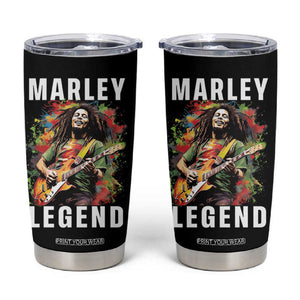 Legend Bob Tumbler Cup Reggae Music Rastafari Rasta Gift TB10 Black Print Your Wear