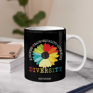 World Peace Supporter Coffee Mug Kindness Peace Equality Love Hope Diversity Human Rights Sunflower TB10 Print Your Wear